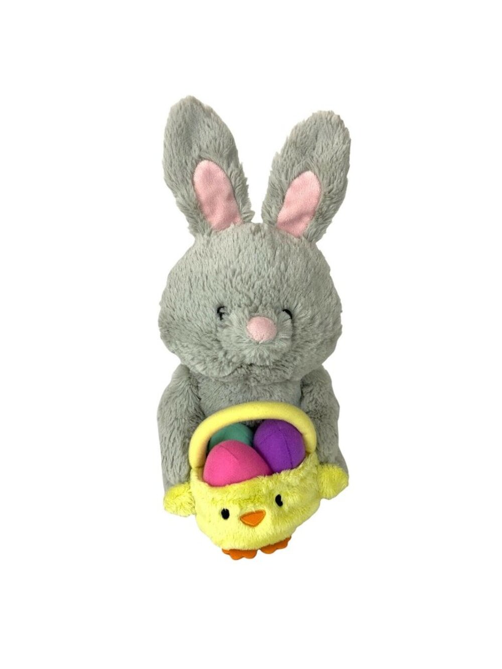 Gund Easter Bunny Plush With Yellow Chick Basket & Colorful Eggs Stuffed Animal